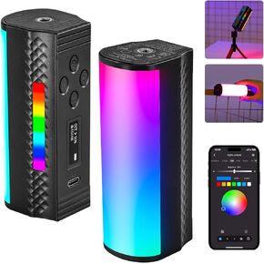 NEEWER Magnetic Handheld Light Wand [2 Pack] with APP Control, 360° Full RGB Mini LED Video Light Stick 2500K~8500K Dimmable CRI 97 with 2550mAh Battery, 17 Scenes for Photography Vlog TikTok, TL97C