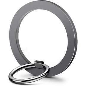 حلقة هاتف مغناطيسية، حامل حامل حلقة هاتف الإصبع، مقبض حلقة مغناطيسية لهواتف iPhone، Android، ملحقات Mag الآمنة. (طلاء النيكل الأسود) in Kuwait