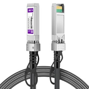 10G SFP+ DAC, 10GBASE-CU SFP+ to SFP+ Direct Attach Copper Passive Twinax Cable Compatible for Cisco SFP-H10GB-CU0.5M, Ubiquiti UACC-DAC-SFP10-0.5M, Meraki, Netgear and More, 28AWG, 0.5M