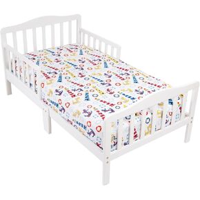 Mellanni Toddler 3 Piece Set Animal-Print - Includes Fitted Sheet, 2 Pillowcases Standard and Toddler - Fits Baby Crib Too - Super Soft Kids Bedding (3 Piece Todler Set, Animal Print)