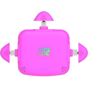 Universe 3 in 1 Portable Charger – 3300mah, 2.4A High-Speed Fast Charging Compatible with iPhone and Android Lightning, Type C, Micro-USB Charges 3 Devices at a Time Pre-Charged RC33 Pink