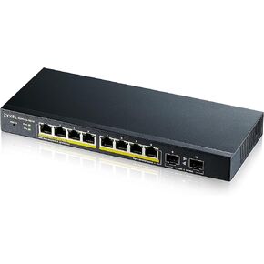 Zyxel 8-Port Multi-Gig 2.5G Cloud/Smart Managed PoE++ Switch @130W | with 8 x PoE++(60W)| 2 x 10G SFP+ |Desktop or Wall Mount [XMG1915-10EP]