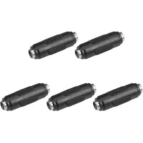 uxcell 5Pcs DC Power Connector Adapter 5.5mmx2.1mm Female to Female Cable Jack Socket Converter for Laptop CCTV Camera strip lighting Black in Kuwait