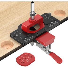 Concealed Hinge Jig with Quick Release Clamp and Dust Collection Adapter, 35mm Cabinet Hinge Jig for Cabinet Doors and Woodworking Projects