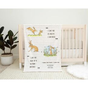 Guess How Much I Love You Baby Blanket, Guess How Much I Love You Nursery, Guess How Much I Love You Baby Shower, Minky Baby Blanket, Quote (White Minky, Minky)