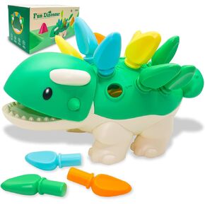 Toddler Montessori Toys Educational Dinosaur Game Learning Activities - Gifts for 18 Month Age 1 2 3 4 One Year Old Boy Girl Kid Birthday - Baby Sensory Fine Motor Skills Developmental Toys