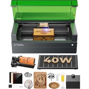 xTool S1 All-in-one Enclosed Laser Cutter and Engraver Machine with Rotary for Tumblers, 40W Laser Power, 419*319mm 600mm/s Batch Process, Laser Cutting and Engraving Machine for Wood, Metal, Acrylic…