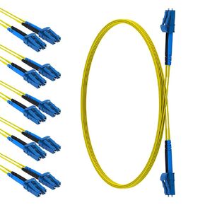 CableRack 2.5 Meter LC to LC Single Mode Fiber 9/125 Fiber Patch Cable (5-Pack)