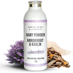 4oz Natural & Organic Baby Powder- Lavender