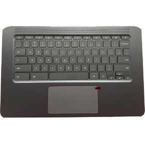Replacement Laptop Upper Case Palmrest Keyboard Touchpad Assembly Part for HP CB14G5 Chromebook 14 G5 L14354-001 L14355-001 Gray