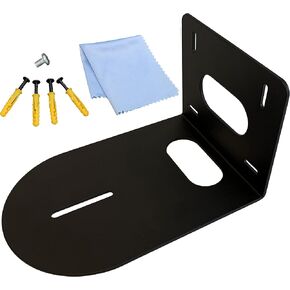PTZ Camera Universal Wall Mount Black Sturdy Durable Bracket Compatible with Most of Centre Mount Cameras Complete with Microfibre Cleaning Cloth and Installation Hardware