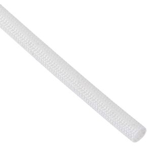 uxcell Fiberglass Silicone Rubber Insulation Retardant Self-extinguishing Sleeving 4mmx5M White