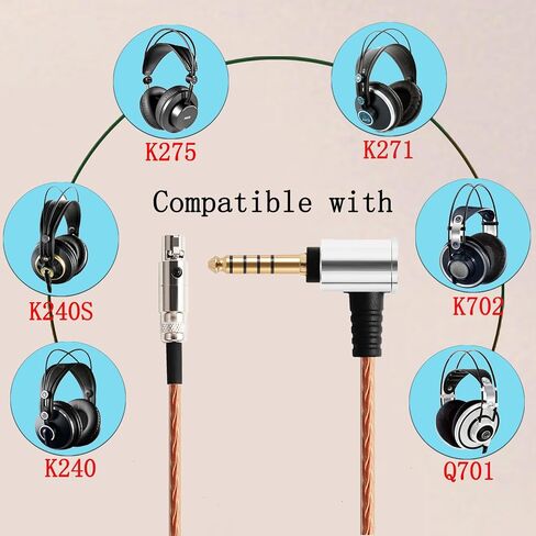K702 Balanced Cable Compatible with AKG Q701 K712 K240 K240S K171 K181 K271S K241 K175 K275 Pioneer HDJ-2000 Headphones 4.9ft 2.5mm Plug in Saudi Arabia