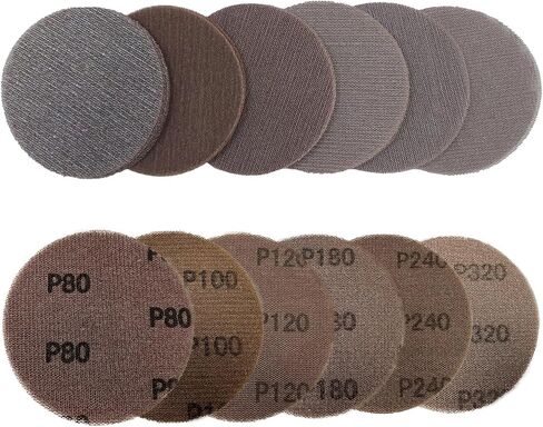 30PCS 5 Inch Mesh Sanding Discs Hook and Loop, 80 100 120 180 240 320 Assort Grit Dust Free Mesh Sanding Pads, Abrasive Net Sander Disc Anti-Blocking Mesh Sandpaper for Car, Wood Furniture Floor in Saudi Arabia