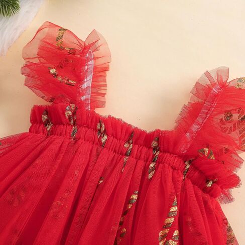 Toddler Christmas Tutu Dress Baby Girl Sleeveless Layered Tulle Dress Little Girl Princess Dresses Christmas Outfit in Saudi Arabia