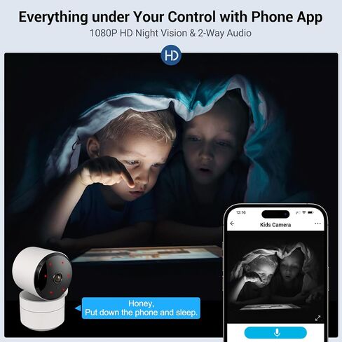 WiFi Security Camera for Home Surveillance, 2 Pack Pet Camera with Phone App,Pan Tilt Motion Track,Privacy Mode, Night Vision,Micro SD Card/Cloud Storage, Work with Google Assistant/Alexa (White) in Saudi Arabia