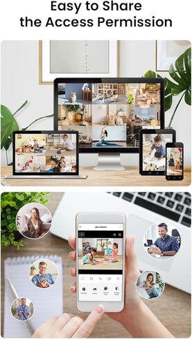 WiFi Security Camera for Home Surveillance, 2 Pack Pet Camera with Phone App,Pan Tilt Motion Track,Privacy Mode, Night Vision,Micro SD Card/Cloud Storage, Work with Google Assistant/Alexa (White) in Saudi Arabia