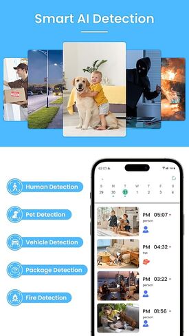 WiFi Security Camera for Home Surveillance, 2 Pack Pet Camera with Phone App,Pan Tilt Motion Track,Privacy Mode, Night Vision,Micro SD Card/Cloud Storage, Work with Google Assistant/Alexa (White) in Saudi Arabia