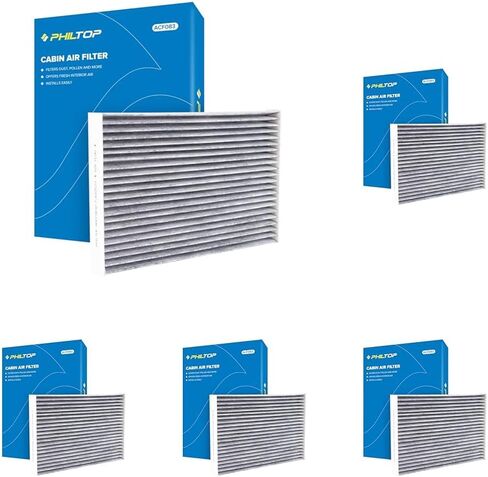PHILTOP Cabin Air Filter, ACF083 (CF11181) Replacement for XLR 2004-2009, Corvette 2005-2019 Passenger Compartment Air Filter with Activated Carbon, Filter Up Dust Pollen in Saudi Arabia
