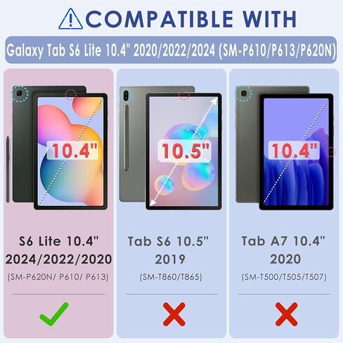 واقي شاشة DETUOSI 2-PACK لجهاز Samsung Galaxy Tab S6 Lite 10.4 بوصة 2024/2022/ 2020 Android Tablet (SM-P620N/ P613/ P610)، غشاء زجاجي مقوى فائق الوضوح وسهل التركيب Mica para Galaxy Tab S6 Lite in Saudi Arabia