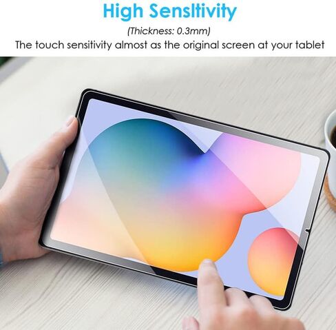 واقي شاشة DETUOSI 2-PACK لجهاز Samsung Galaxy Tab S6 Lite 10.4 بوصة 2024/2022/ 2020 Android Tablet (SM-P620N/ P613/ P610)، غشاء زجاجي مقوى فائق الوضوح وسهل التركيب Mica para Galaxy Tab S6 Lite in Saudi Arabia