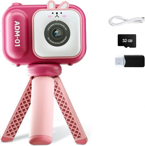 Kids Camera,Kids Camera for Girls,Kids Digital Camera Kids Video Camera for vlogging with 32GB SD Card,Toddler Toys Christmas Birthday Gifts for Girls Age 3-9 in Saudi Arabia