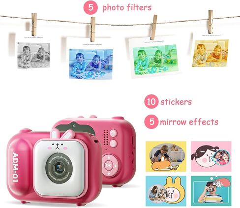 Kids Camera,Kids Camera for Girls,Kids Digital Camera Kids Video Camera for vlogging with 32GB SD Card,Toddler Toys Christmas Birthday Gifts for Girls Age 3-9 in Saudi Arabia