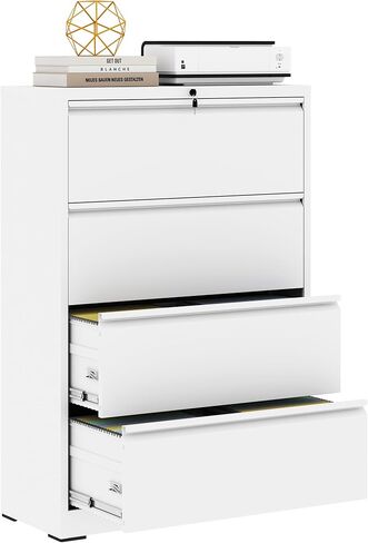 خزانة ملفات جانبية مع قفل، خزانات ملفات معدنية بدرجين، خزانة تخزين للمكتب المنزلي لتعليق الملفات، الحروف/القانونية/F4/A4 (أسود) in Kuwait