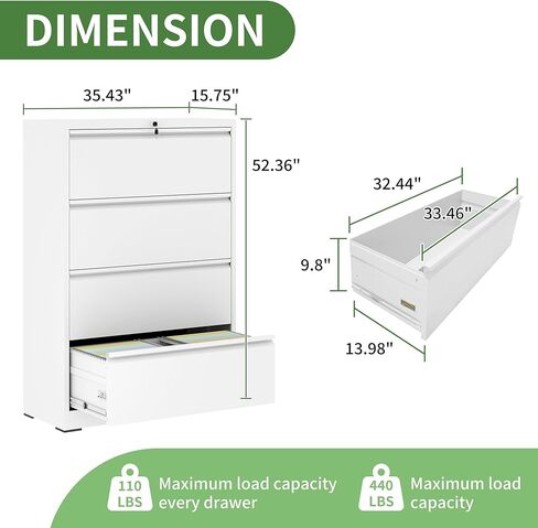 خزانة ملفات جانبية مع قفل، خزانات ملفات معدنية بدرجين، خزانة تخزين للمكتب المنزلي لتعليق الملفات، الحروف/القانونية/F4/A4 (أسود) in Kuwait