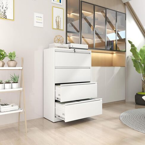 خزانة ملفات جانبية مع قفل، خزانات ملفات معدنية بدرجين، خزانة تخزين للمكتب المنزلي لتعليق الملفات، الحروف/القانونية/F4/A4 (أسود) in Kuwait