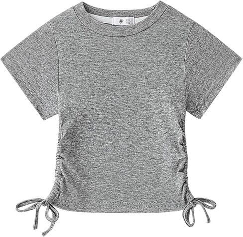 Toddler Girls Clothes Set Short Sleeve Ruched T-Shirt Tops Tee & Flare Pants Set Bell-bottoms Summer Outfits in Saudi Arabia