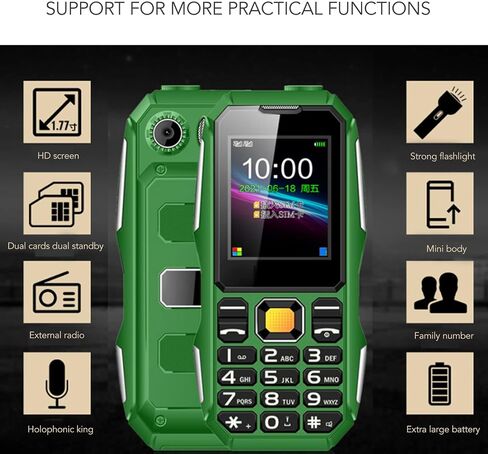 Zopsc Unlocked Cell Phone for Seniors, Big Large Speaker Phone with 1.8 Inch Screen, Camera, Radio, Flashlight, Dual SIM Dual Standby 5800mAh Battery, Rugged Phone for in Saudi Arabia