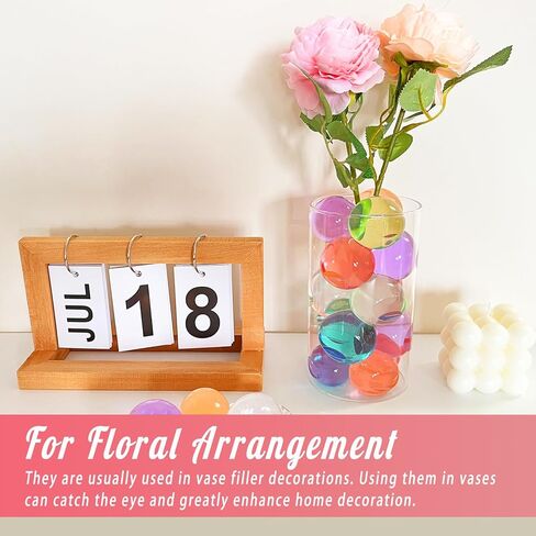 مجموعة خرزات مائية عملاقة 1500 قطعة من ORIKASO، خرز جل مائي كبير، مزيج قوس قزح من كرات الجيلي الكبيرة، حشوات مزهرية لتزيين المنزل، قطعة مركزية للزفاف، ترتيب الزهور، زينة عيد الميلاد in Kuwait