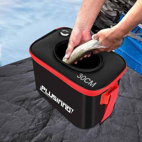 دلو صيد السمك، دلو طعم صيد قابل للطي، متعدد الوظائف محمول قابل للطي لصيد أسماك البلمة حاوية الطعم الحي، حقيبة صيد EVA للتخييم في الهواء الطلق للأطفال والكبار in Kuwait