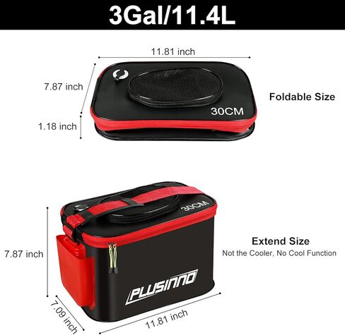 دلو صيد السمك، دلو طعم صيد قابل للطي، متعدد الوظائف محمول قابل للطي لصيد أسماك البلمة حاوية الطعم الحي، حقيبة صيد EVA للتخييم في الهواء الطلق للأطفال والكبار in Kuwait