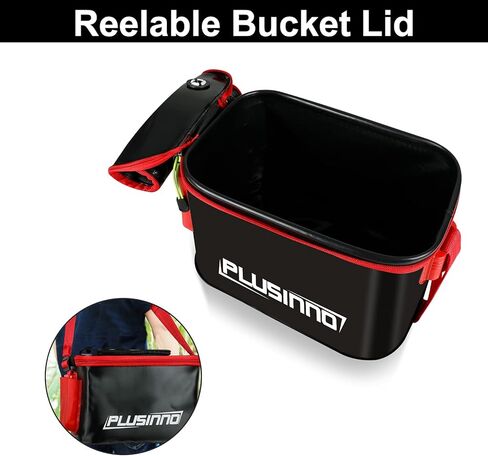 دلو صيد السمك، دلو طعم صيد قابل للطي، متعدد الوظائف محمول قابل للطي لصيد أسماك البلمة حاوية الطعم الحي، حقيبة صيد EVA للتخييم في الهواء الطلق للأطفال والكبار in Kuwait