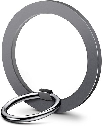 حلقة هاتف مغناطيسية، حامل حامل حلقة هاتف الإصبع، مقبض حلقة مغناطيسية لهواتف iPhone، Android، ملحقات Mag الآمنة. (طلاء النيكل الأسود) in Kuwait