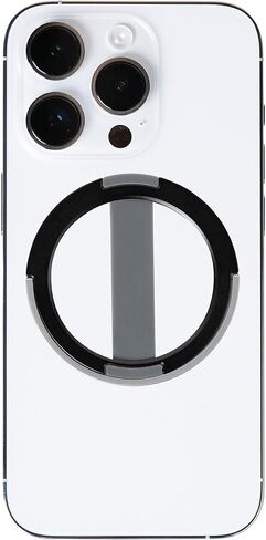 مقبض هاتف موكسيو مع مسند قابل للطي، حامل حزام الإصبع للهواتف والأجهزة اللوحية - أسود in Kuwait