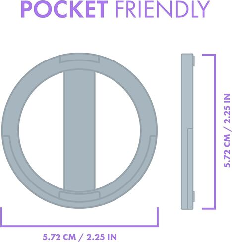 مقبض هاتف موكسيو مع مسند قابل للطي، حامل حزام الإصبع للهواتف والأجهزة اللوحية - أسود in Kuwait