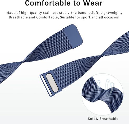 Vancle Metal Bands Compatible with Samsung Galaxy Watch 7 Band 40mm 44mm, Galaxy Watch FE Bands 40mm, 20mm Stainless Steel Mesh Watch Strap for Galaxy Watch 7 Band Women Men in Saudi Arabia