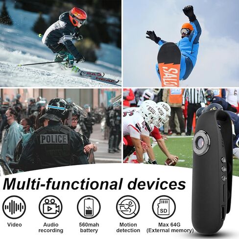 Mini Boby Camera,1080P HD Motion Detection,Portable Body Camera with Audio and Video Recording, Wearable for Daily Recording, Law Enforcement and Security Personnel, Sports Recording in Kuwait