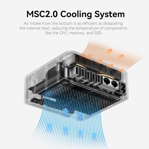 Beelink EQR6 Mini Desktop PC with AMD Ryzen 9 6900HX 8C/16T, 24GB DDR5 1TB NVMe M.2 SSD, Dual Display Output, Built in PSU, WiFi 6, 1000M RJ45, Bluetooth 5.2 W-11 Mini Computer in Kuwait