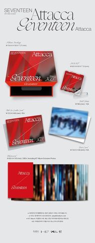 Generic SEVENTEEN Attacca 9th Mini Album Reissue KiT Version with Tracking SVT 17, 240701TA007 in Saudi Arabia