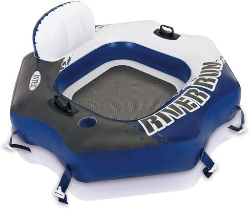Intex River Run Connect 18 Gauge Vinyl Lounge Inflatable Floating Water Pool Tubes with 2 Cup Holders and Handles for Adults (4 Pack) in Saudi Arabia