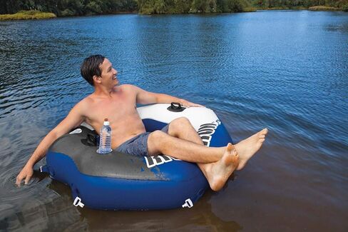 Intex River Run Connect 18 Gauge Vinyl Lounge Inflatable Floating Water Pool Tubes with 2 Cup Holders and Handles for Adults (4 Pack) in Saudi Arabia