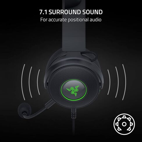 سماعة الألعاب Razer Kraken Kitty V2 Pro السلكية RGB، آذان قابلة للتبديل، متوافقة مع أجهزة الكمبيوتر الشخصية وبلاي ستيشن وماك وسماعات ألعاب الكمبيوتر مع ميكروفون قلبي فائق الوضوح - أسود (متجدد) in Saudi Arabia