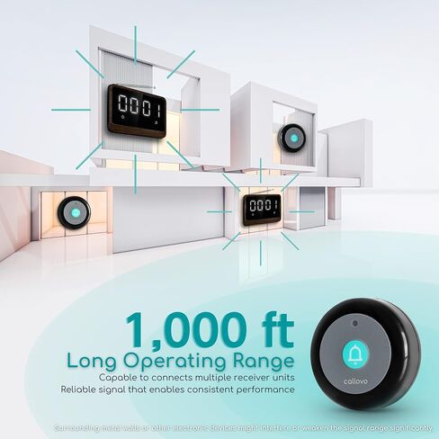 Callovo Wireless Call Light System with 10 Call Buttons for Elderly at Home Call Bell for Clinic Seniors Assisted Living Emergency Wellness Center Hospital Restaurant, Maple Wood Texture in Saudi Arabia