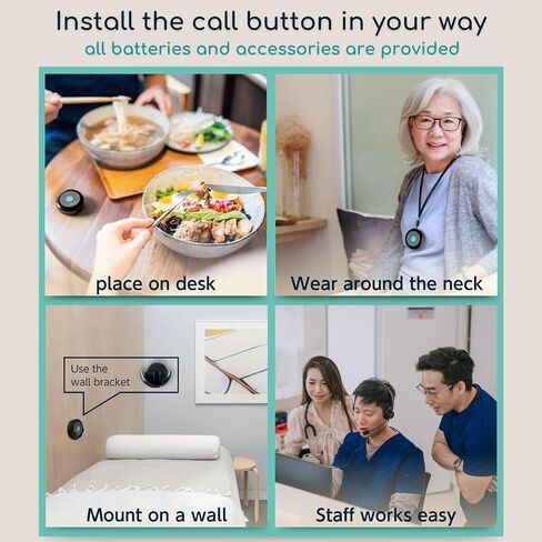 Callovo Wireless Call Light System with 10 Call Buttons for Elderly at Home Call Bell for Clinic Seniors Assisted Living Emergency Wellness Center Hospital Restaurant, Maple Wood Texture in Saudi Arabia