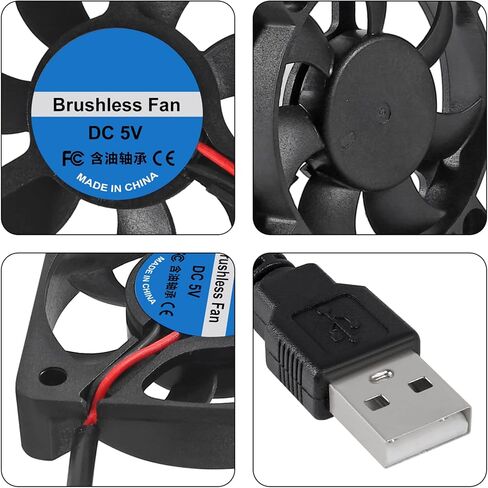 2 قطعة 40 مللي متر مروحة 1.57in USB فرش التبريد تيار مستمر 5 فولت 40 مللي متر x 10 مللي متر مروحة تبريد سرعة 4200 دورة في الدقيقة مروحة لتهوية التبريد DIY in Saudi Arabia