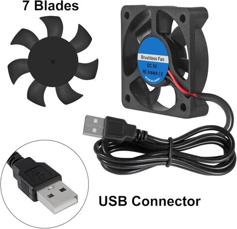 2 قطعة 40 مللي متر مروحة 1.57in USB فرش التبريد تيار مستمر 5 فولت 40 مللي متر x 10 مللي متر مروحة تبريد سرعة 4200 دورة في الدقيقة مروحة لتهوية التبريد DIY in Saudi Arabia